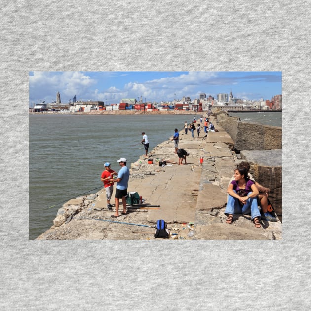 Escollera Sarandí with Fishermen - Montevideo, Uruguay by holgermader